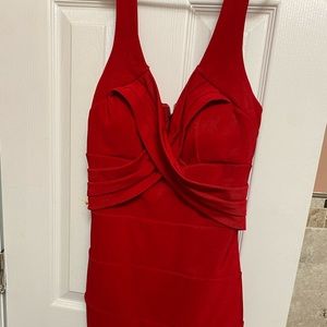 Red sexy mini dress